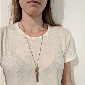 Madewell Jackalope Gold Pendant Necklace